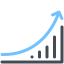 conversion rate graph icon