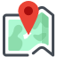 Group 186 paper map with mark icon