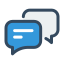 social media message bubbles icon