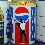 Michael Jackson on a pepsi can.