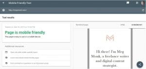 mobile friendly page