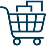 products products in shopping cart icon