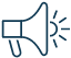 icon_darkblue_speaker megaphone icon