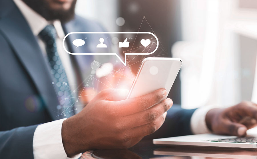 social advertising concept