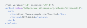 An XML sitemap reference photo