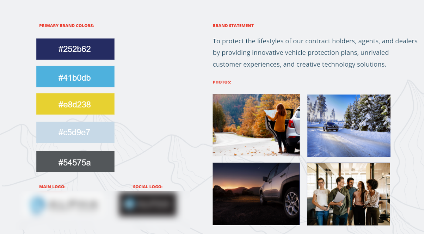 Primary Brand Colors, Brand statement, logos, images and tones are important to unify your brand