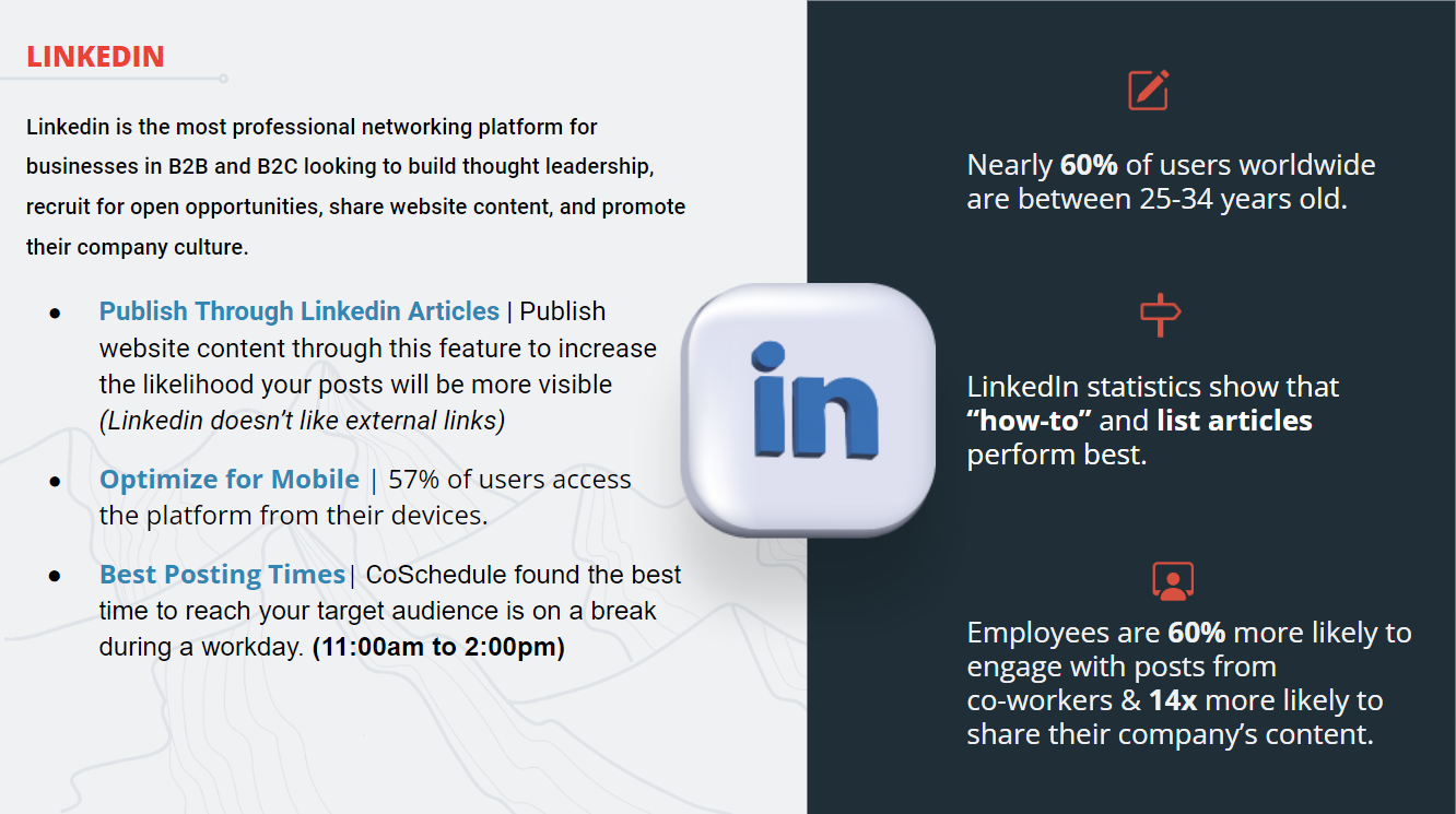 LinkedIn is the most professional networking platform for businesses in B2B and B2C