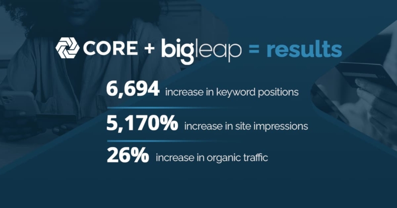 Big Leap Digital Marketing Agency Case Study for CORE