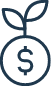 Icon of a coin and a plant