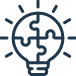 Icon of the earth and a lightbulb