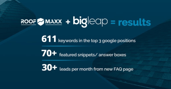 Big Leap Digital Marketing Agency Case Study for Roof Maxx