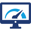 site speed optimization icon showing fast speed scores on monitor